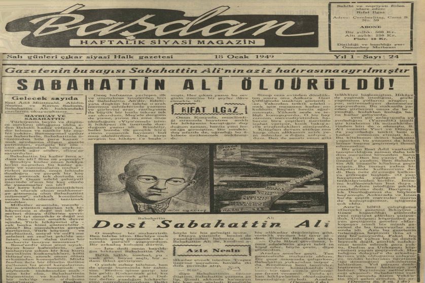 SABAHATTİN ALİ'NİN SONSUZ ÖLÜMÜ - I