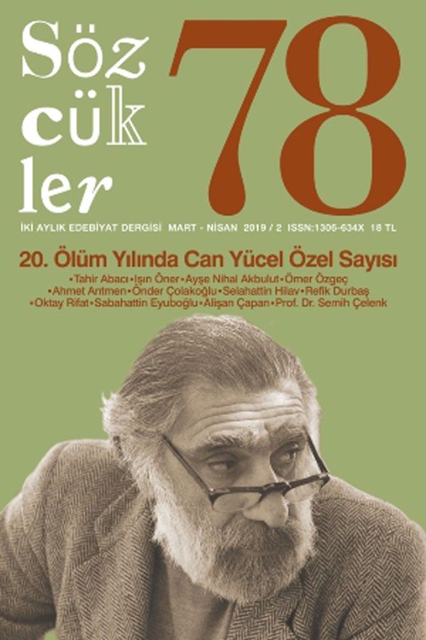 Sözcükler Dergisi 78. Sayı Kapağı